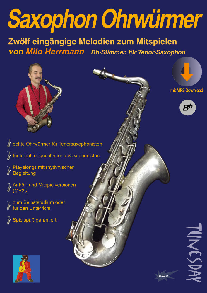 Saxophon OhrwÃ¼rmer - Noten fÃ¼r Tenor-Sax mit MP3-Download